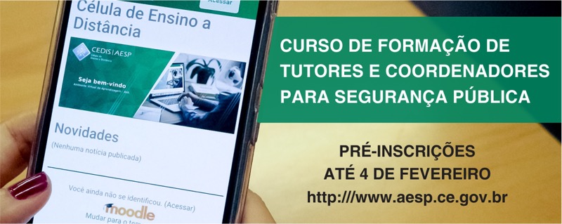 Aesp abre pré-inscrição para Curso de Formação de Tutores e Coordenadores na Segurança Pública