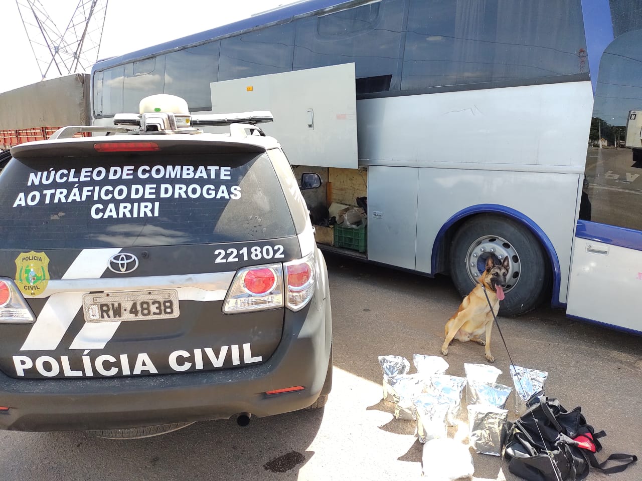 Polícia Civil apreende nove quilos de cocaína durante ação no município de Milagres