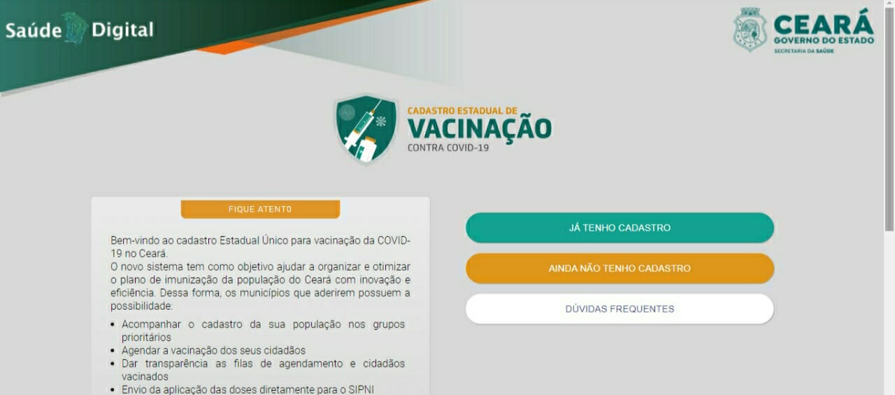 Juazeiro do Norte alerta idosos sobre cadastro para a segunda dose da vacina