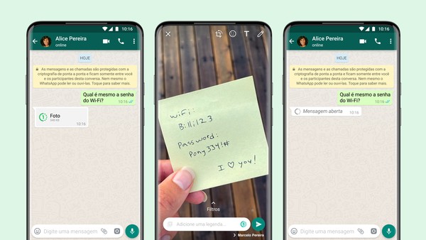 WhatsApp ganha opção para enviar fotos e vídeos que só podem ser visualizados uma vez