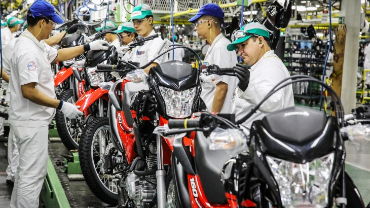 Produção de motocicletas cai em julho, diz Abraciclo