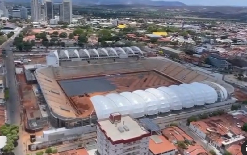 Arena romeirão atinge 80% de execução física; veja imagens