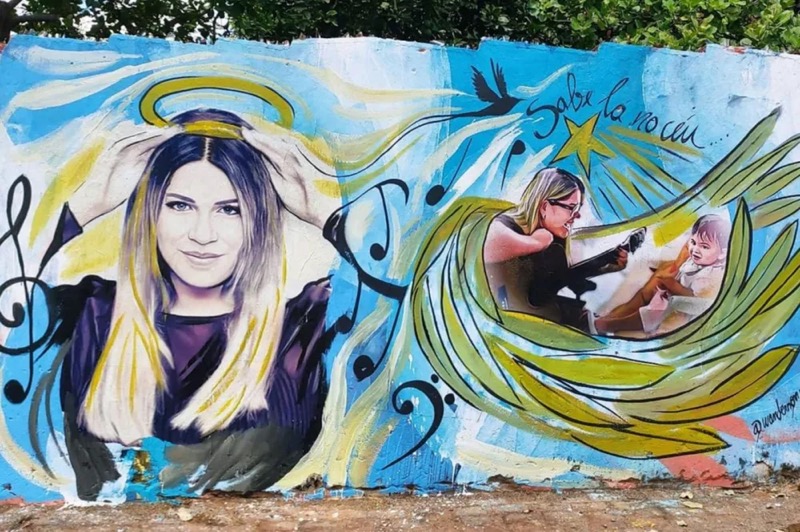Artista pinta Marília Mendonça e filho em muro como homenagem em Crato: ‘quero que o legado dela continue’