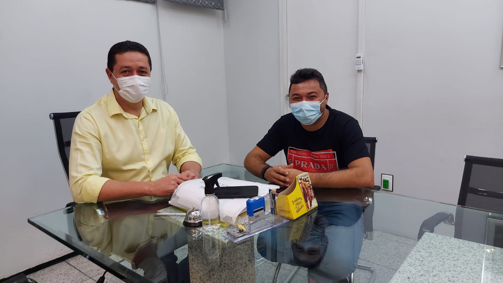 Presidente da Câmara Willian Bazilio se reúne com prefeito Glêdson Bezerra