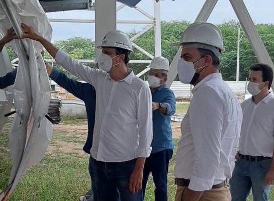 Camilo e Fernando Santana visitam obras do Governo do Ceará no Crajubar