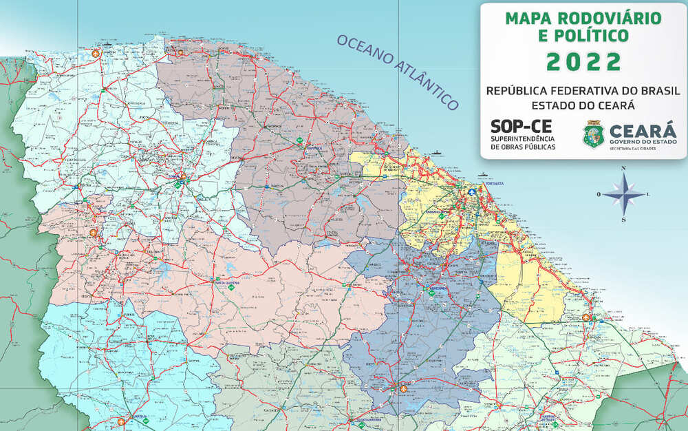SOP divulga Mapa Rodoviário do Ceará 2022