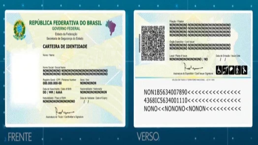 Nova Carteira de identidade permite incluir dados sobre saúde, tipo sanguíneo e doação de órgãos
