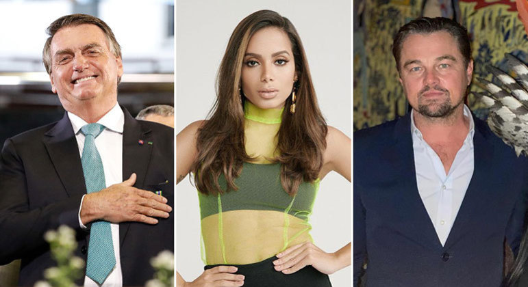 Bolsonaro alfineta Anitta e DiCaprio em comentário sobre a Amazônia