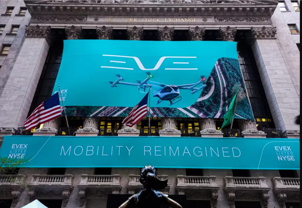 Empresa de ‘carros voadores’ da Embraer entra na Bolsa de Nova York a partir desta terça