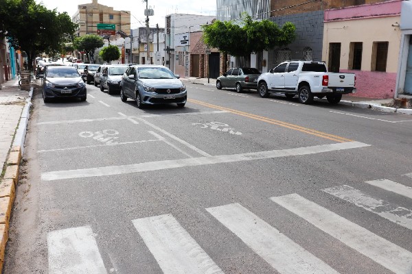 Cruzamentos do município do Crato recebem sinalização exclusivamente destinada a motociclistas