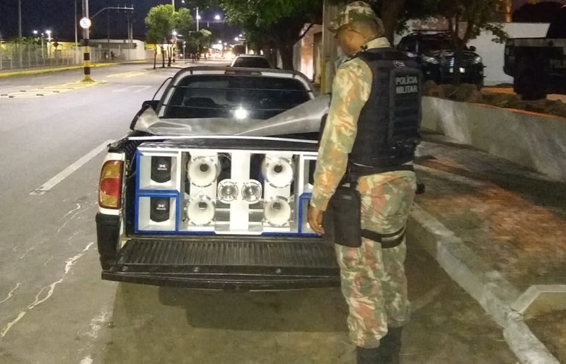 Paredão de som é apreendido por crime de perturbação ao sossego em Barbalha