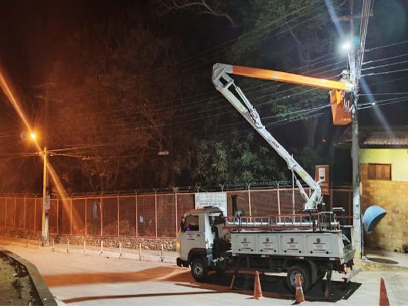 Distrito do Caldas recebe Sistema Inteligente de Iluminação Pública