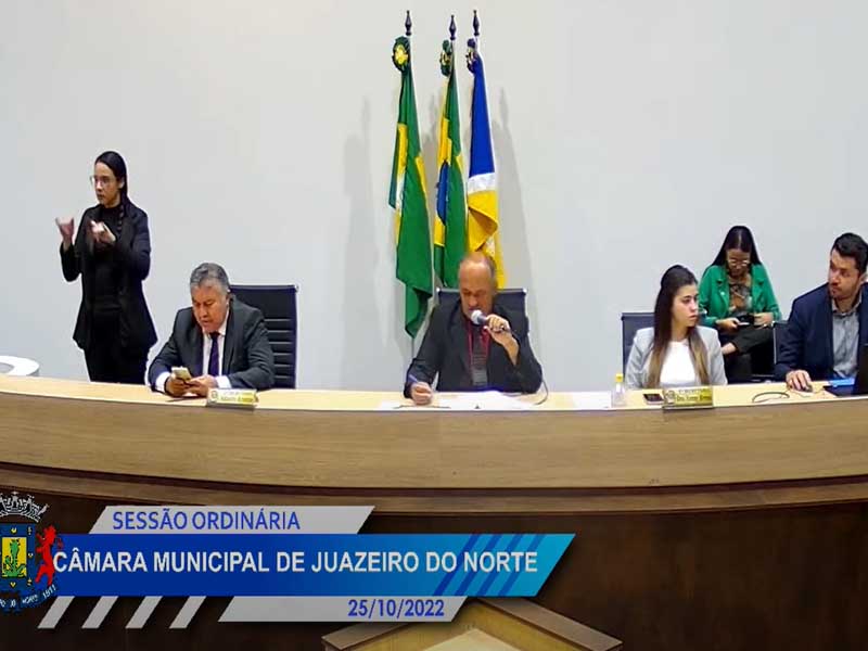 Ao vivo: veja a sessão da Câmara de Juazeiro do Norte