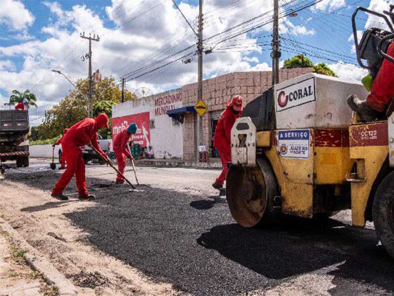 Em três meses, Juazeiro recupera quase 70 mil m² de pavimento asfáltico