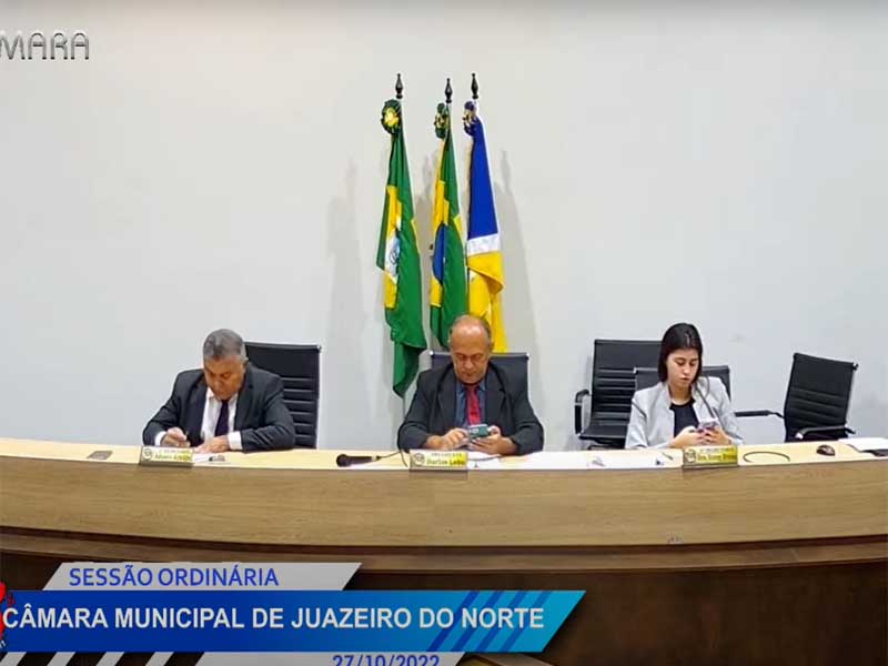 Ao vivo: veja a sessão da Câmara de Juazeiro do Norte