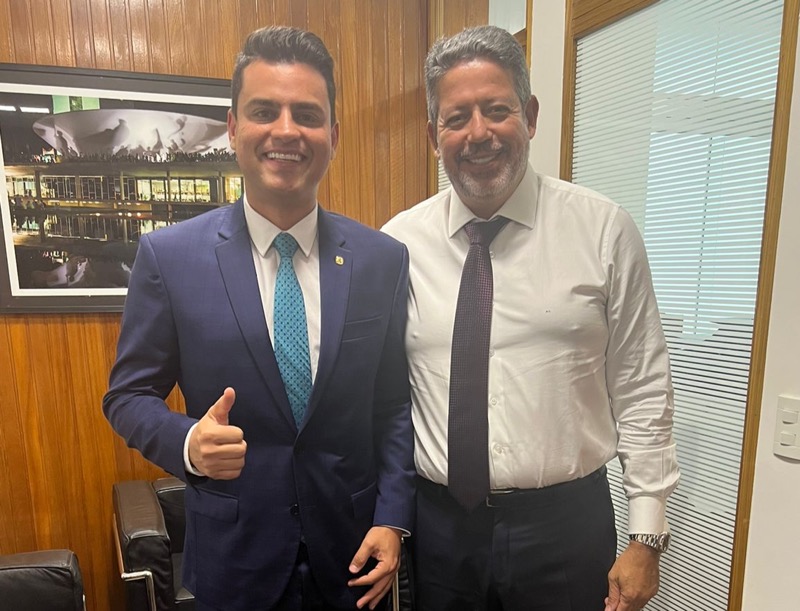 Deputado federal eleito, Yury do Paredão é recebido pelo presidente da Câmara dos Deputados em Brasília