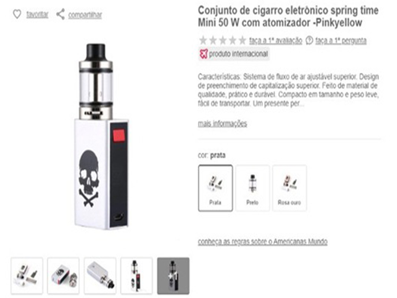 DECON multa Lojas Americanas por comércio de cigarro eletrônico em seu site