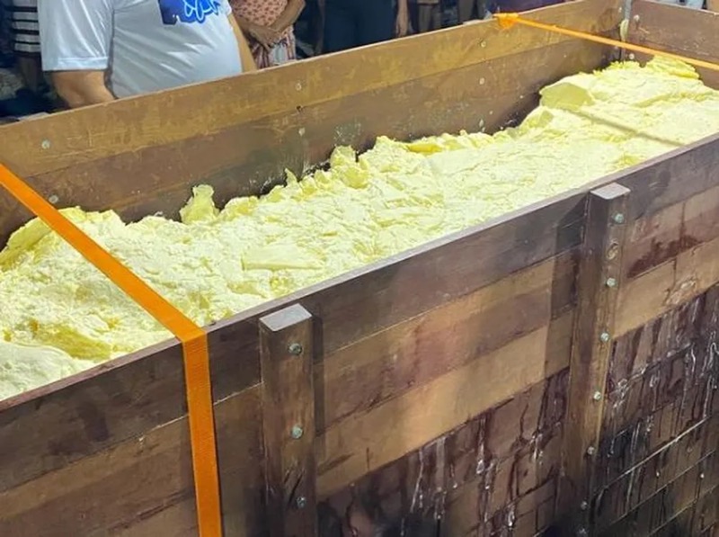 Cidade do Ceará produz o maior queijo coalho do mundo, pesando 1.480 kg