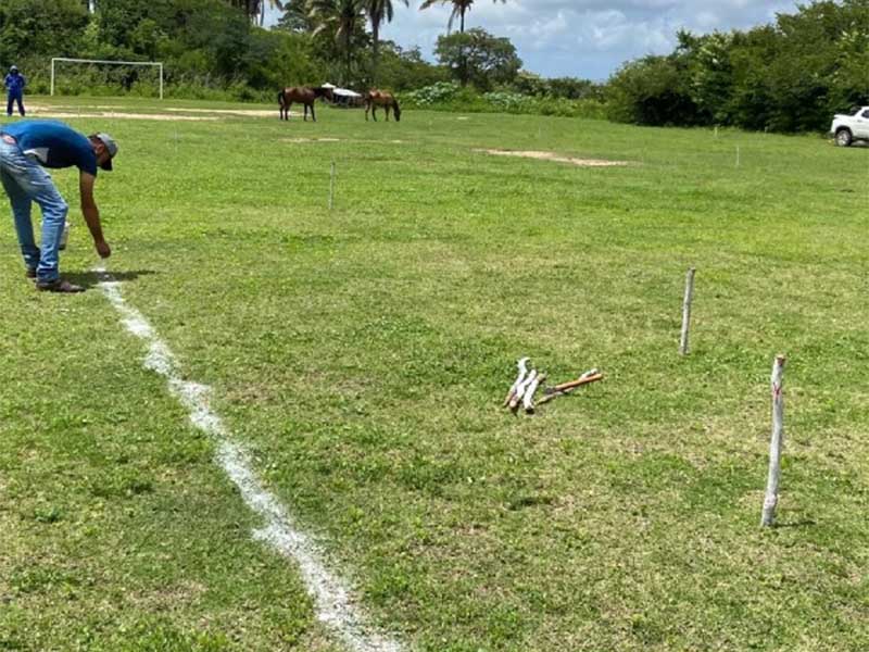 Iniciada mais uma areninha, em Crato, no Distrito de Santa Fé