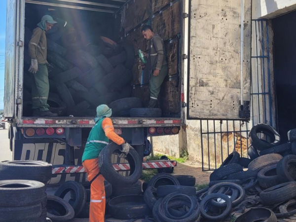 Juazeiro encaminha mais 13 toneladas de pneus para a reciclagem