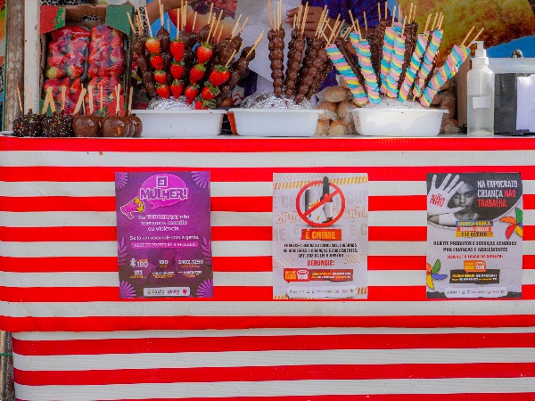 Prefeitura do Crato realiza ações dentro do Parque de Exposição para prevenir crimes contra menores e mulheres