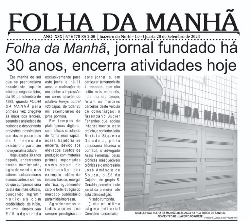 O Jornal do Cariri para o Mundo!