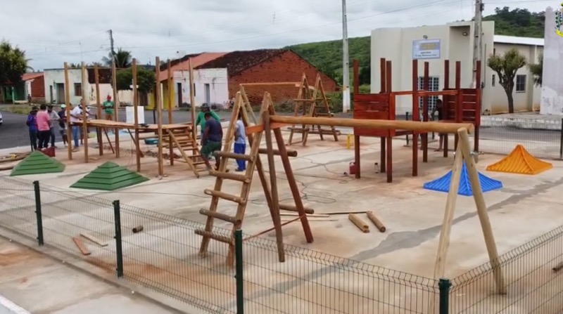 Distrito de Barreiros em Potengi celebrará em breve a inauguração da brinquedo praça e da academia ao ar livre
