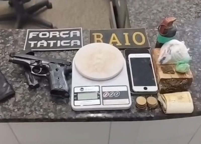 Polícia Militar prende homem com drogas, armas e granada em Crato