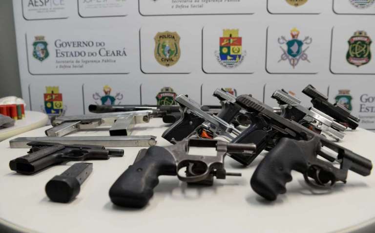 Mais de seis mil armas de fogo são apreendidas pelas Forças de Segurança do Ceará em 2023