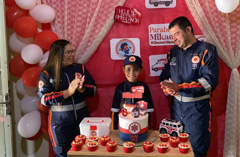 Profissionais do Samu 192 Ceará realizam sonho de criança com TEA no Cedro