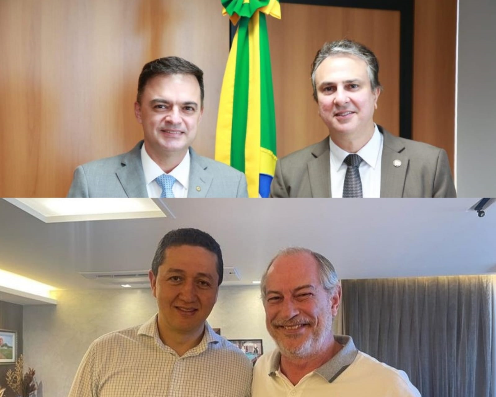 Ciro com Glêdson e Camilo com Fernando Santana no mesmo dia em Juazeiro do Norte