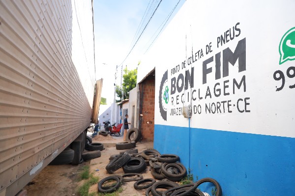 Juazeiro do Norte destina mais de 58 toneladas de pneus para reciclagem