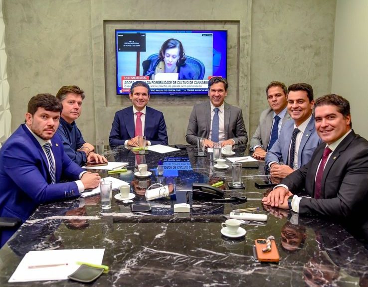 Deputado Yury do Paredão se reúne com lideranças da cúpula do MDB e reafirma apoio a Hugo Mota para presidente da Câmara