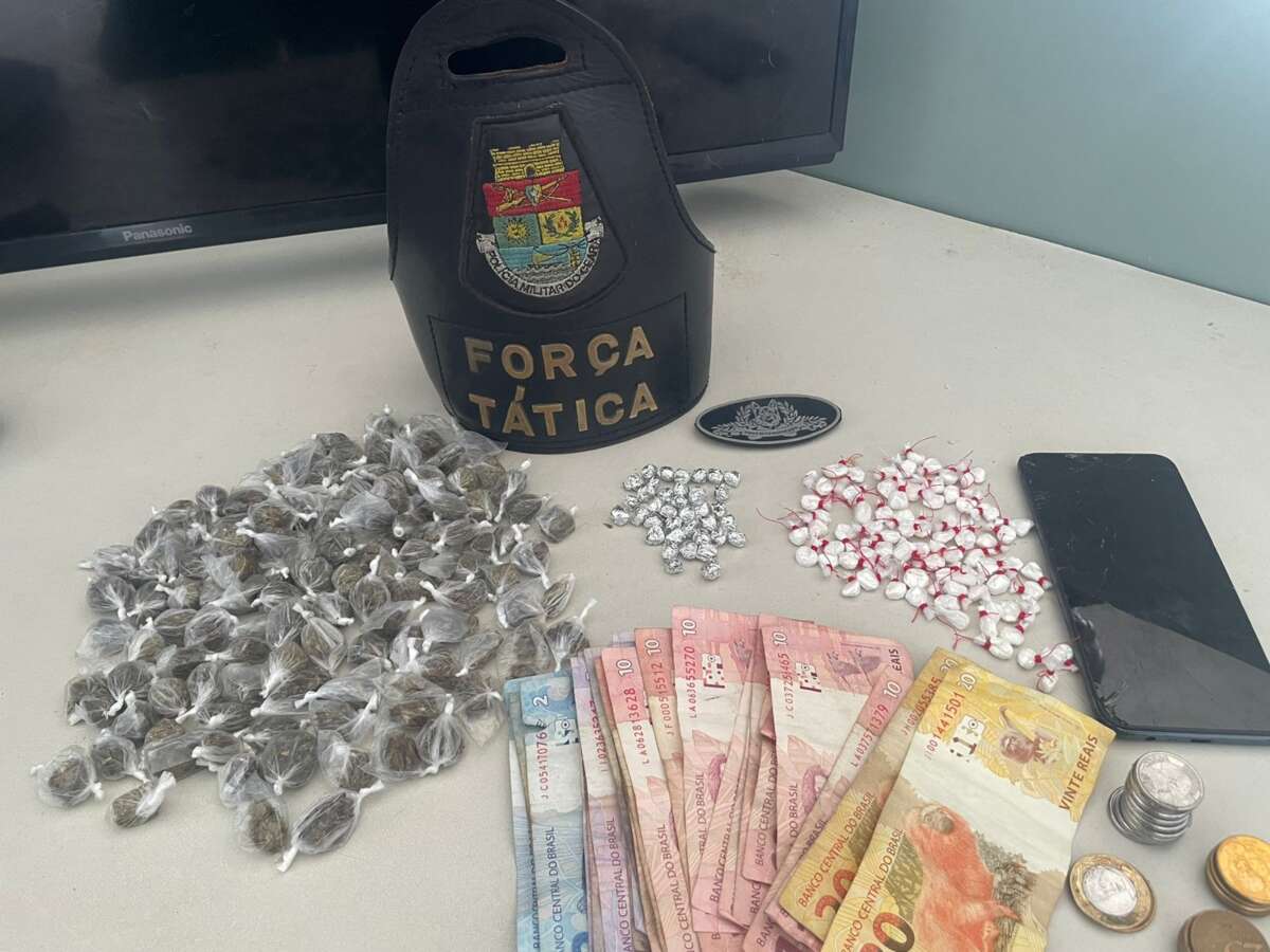 Em menos de um mês, polícia prende mulher pela segunda vez por tráfico de drogas