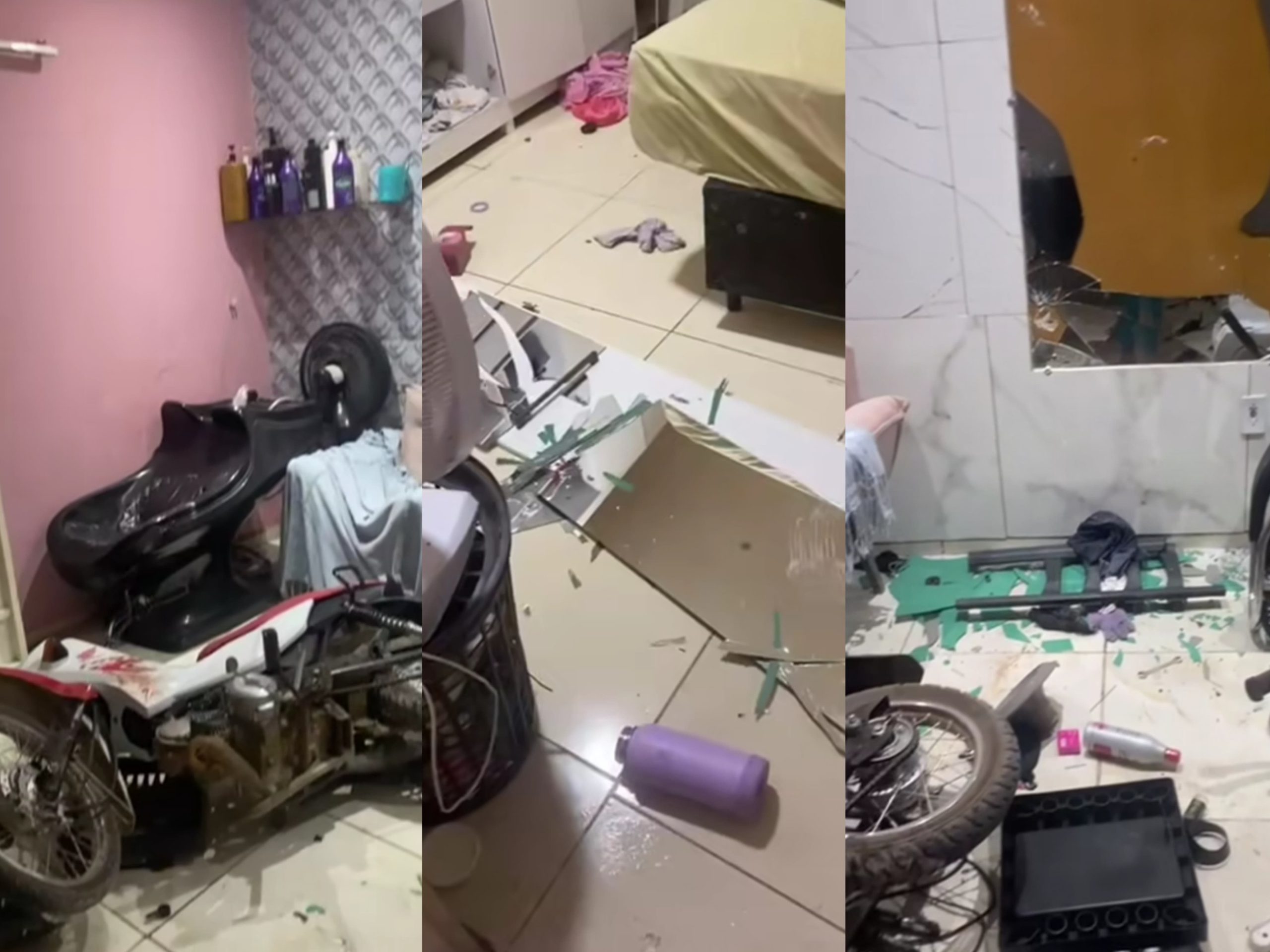 Homem que destruiu salão de beleza da companheira em Araripe é solto