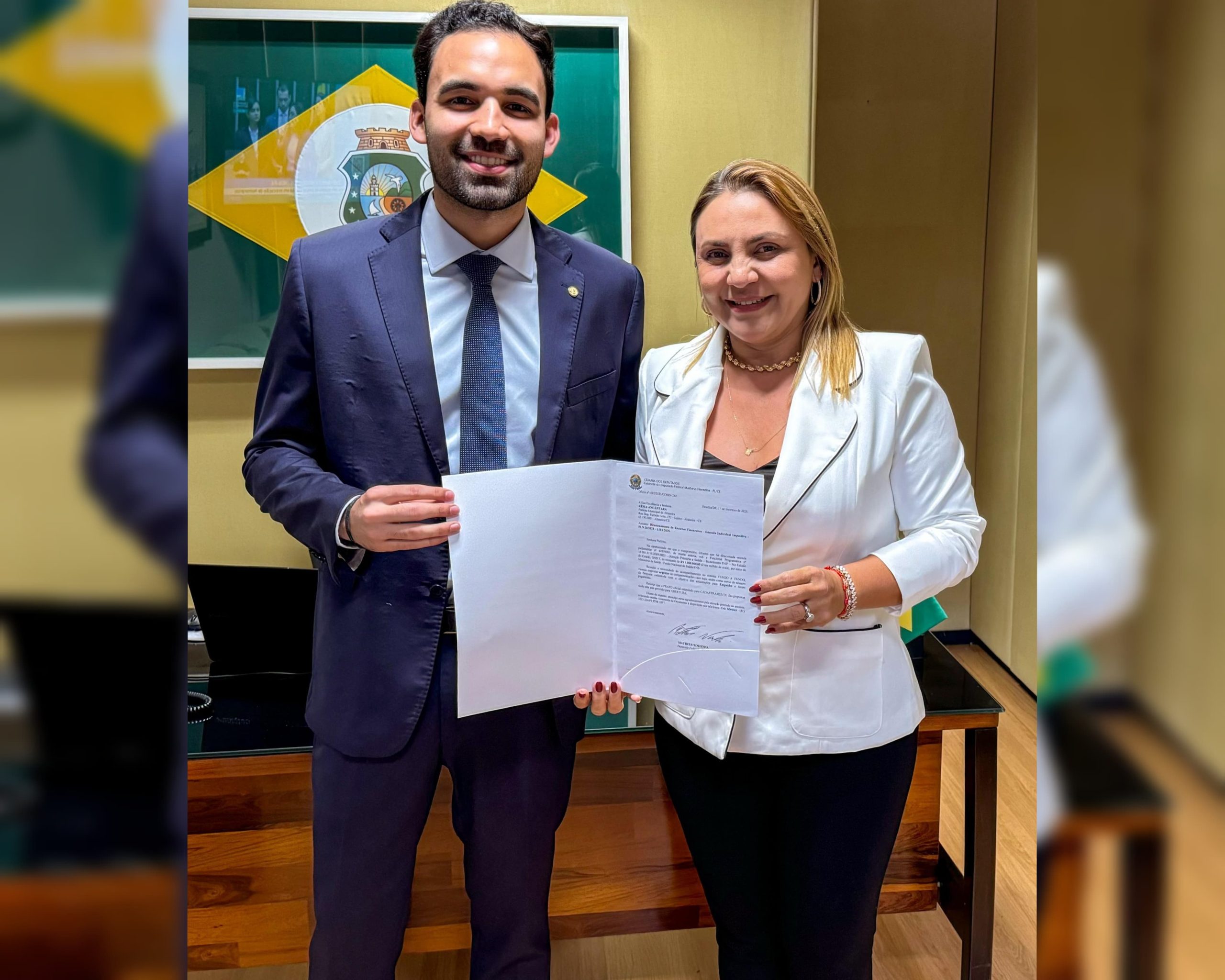 Deputado Matheus Noronha e Prefeita Késia anunciam R$ 1 milhão para a Saúde de Altaneira