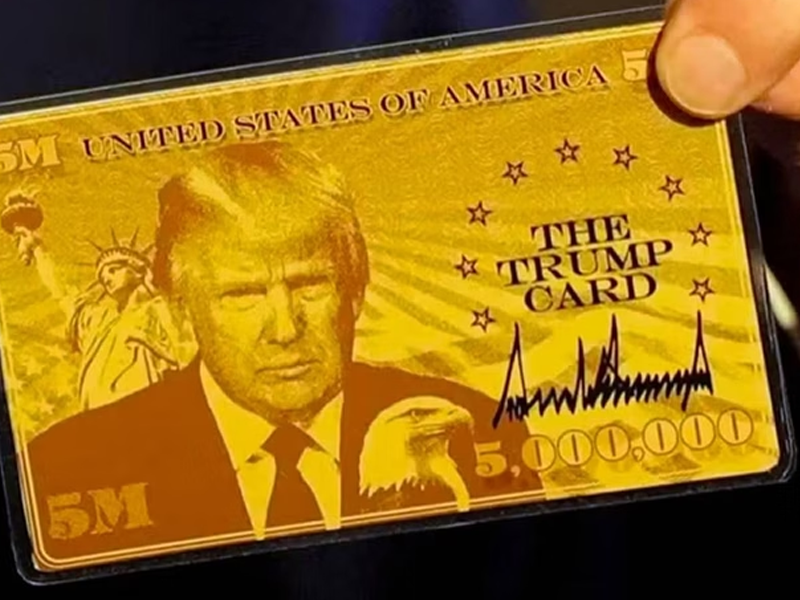 Rosto de Trump, estrelas, símbolos dos EUA: como é e como funcionará o ‘gold card’, que vai ‘vender’ cidadania por US$ 5 milhões