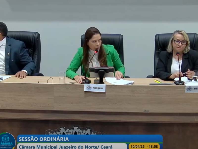 AO VIVO: Assista a mais uma sessão ordinária da câmara municipal de Juazeiro do Norte