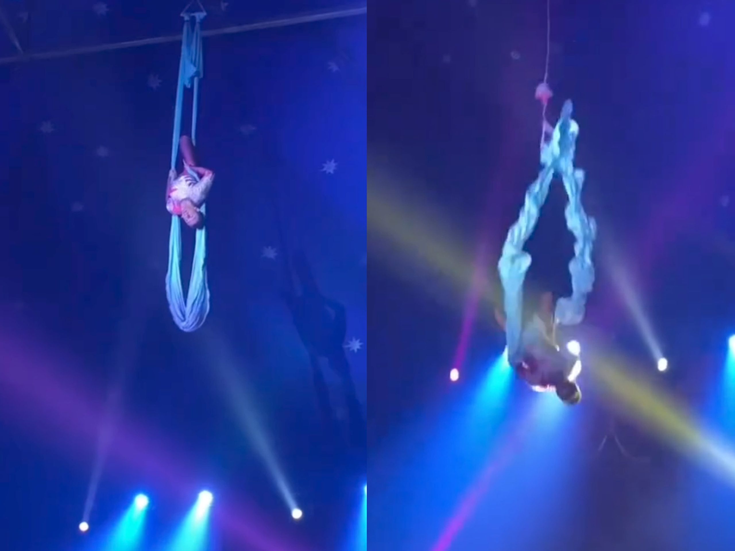 Acrobata despenca de aproximadamente 6 metros durante apresentação de circo em Russas, no Ceará
