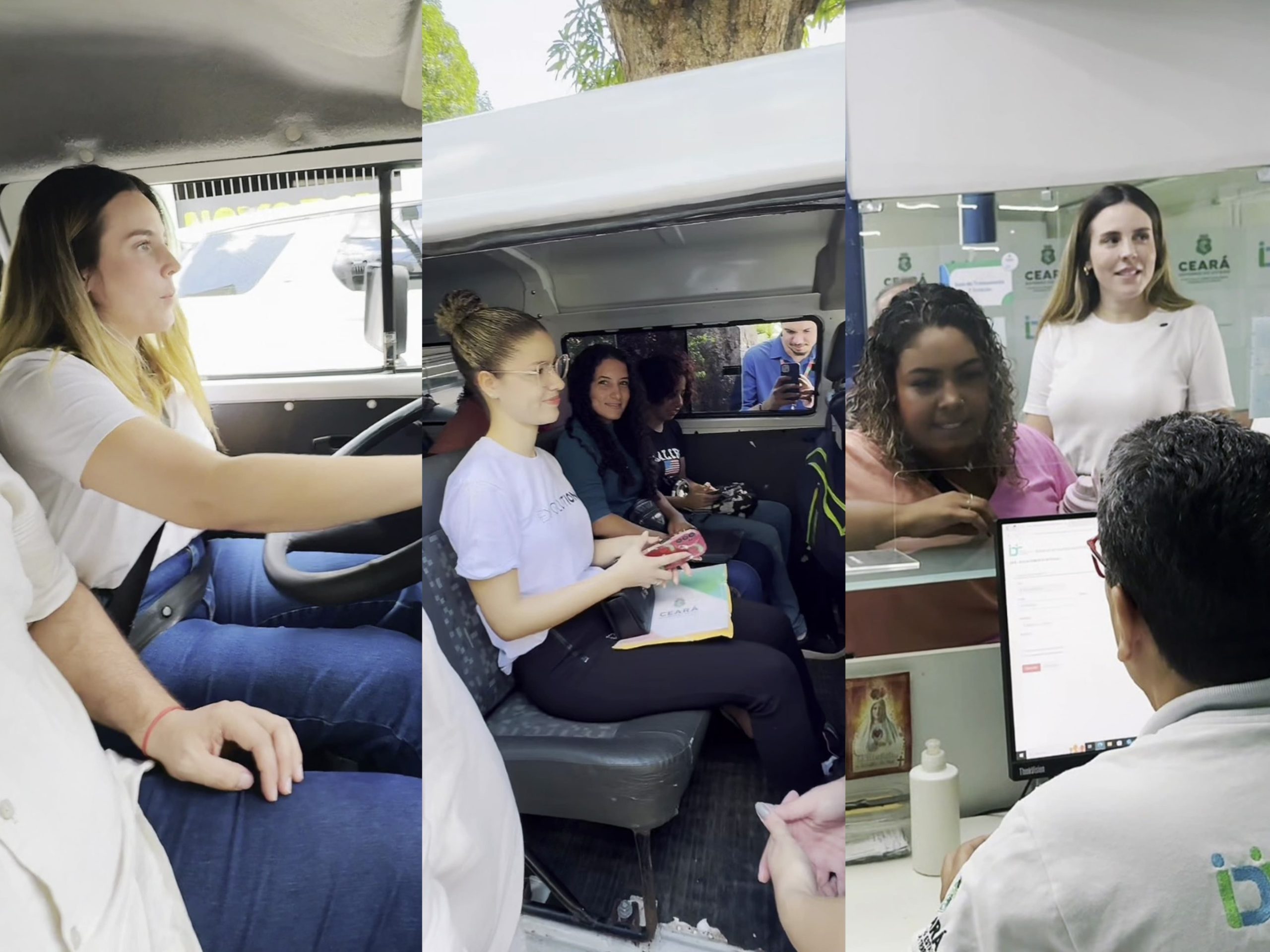 De Kombi, Jade Romero leva jovens do Primeiro Passo ao Sine/IDT no Dia do Trabalhador