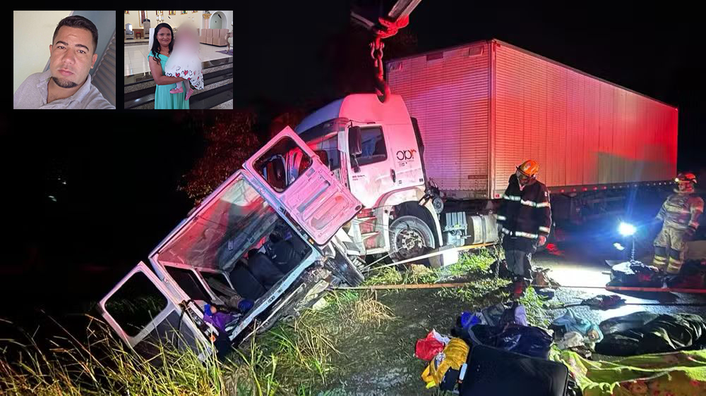 AO VIVO: nove pessoas morrem num acidente entre van e carreta em Minas Gerais; até o momento, quatro delas eram do Barro, na região do Cariri