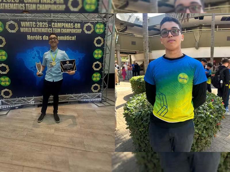 Cearense conquista medalha de ouro em campeonato mundial de matemática