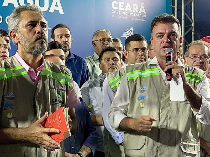 Elmano de Freitas e Fernando Santana inauguram primeira etapa do Projeto Malha D’Água no Ceará