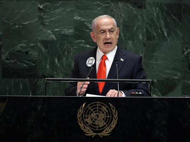 Delegações deixam cadeiras vazias durante discurso de Netanyahu na ONU