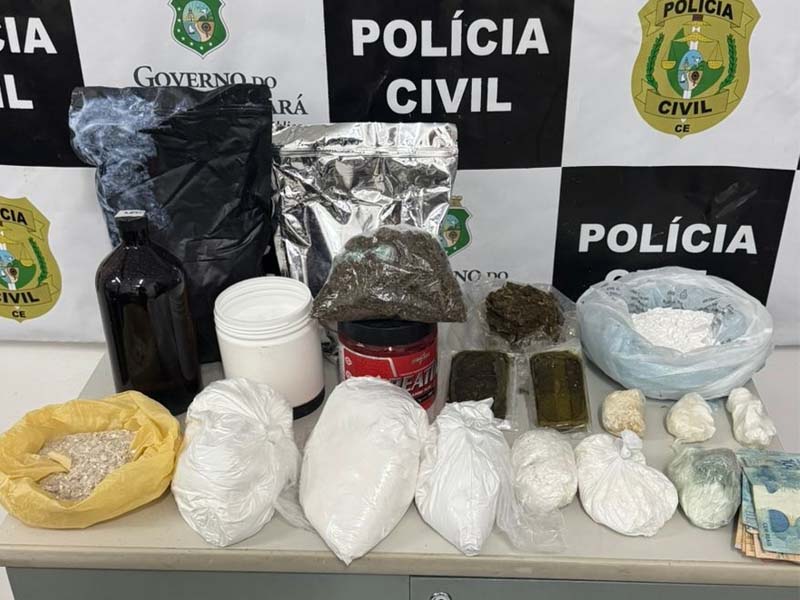 Mulher é presa com quatro quilos de drogas em operação da Polícia Civil em Juazeiro do Norte