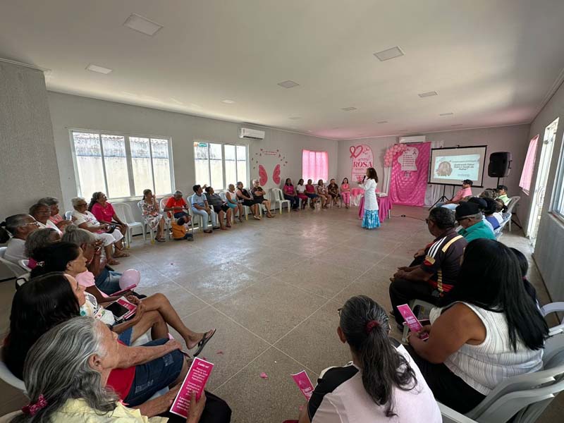 CRAS Sede Promove Encontro Especial em Homenagem ao Outubro Rosa com Grupo de Idosos, em Salitre