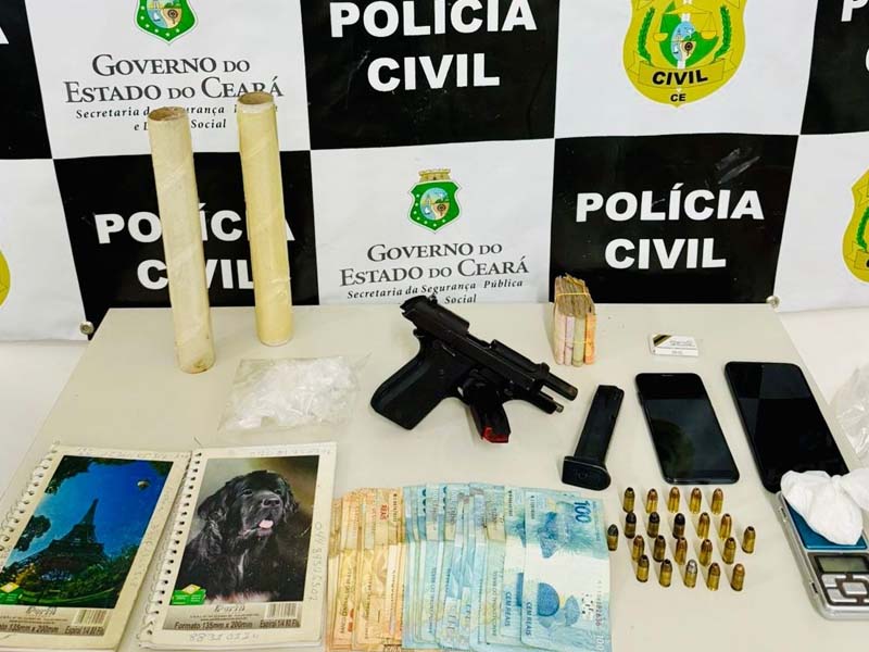 Polícia Civil captura em flagrante suspeito de tráfico de drogas em Juazeiro do Norte