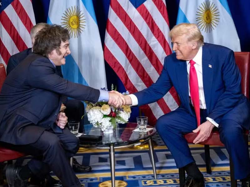 Trump afirma que Milei contou com “muita ajuda” dos EUA para vencer eleições na Argentina