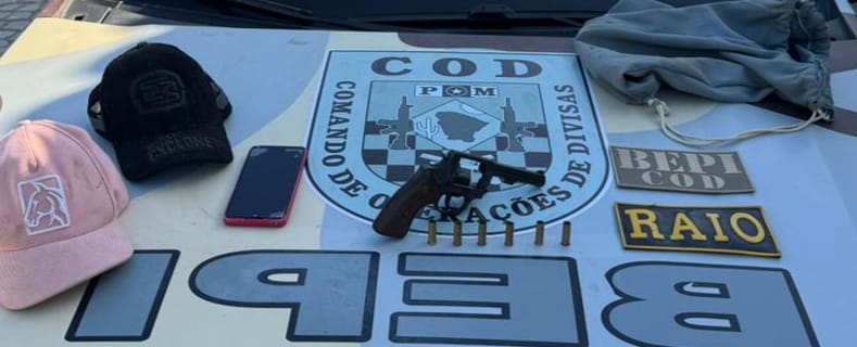 PMCE prende suspeito e apreende arma de fogo em Jaguaruana