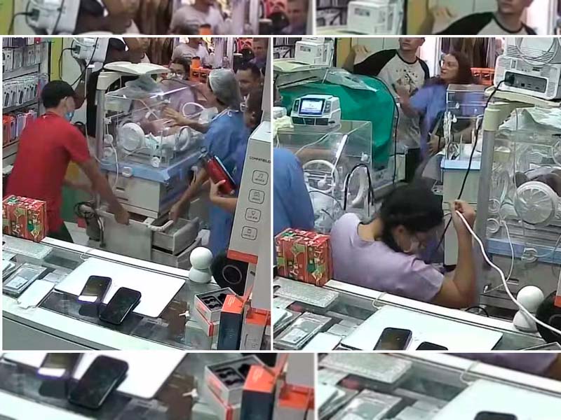 Mães procuram filhos após transferência de bebês em incêndio no Hospital César Cals, em Fortaleza